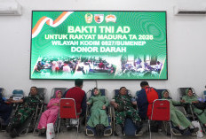 Ratusan Pendonor Darah Ramaikan Bakti TNI AD untuk Rakyat Sumenep Madura