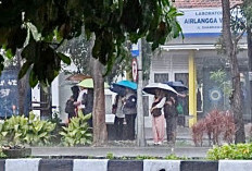 Tak Dilengkapi Halte, Warga Basah Kuyup Menanti Suroboyo Bus di Dharmahusada