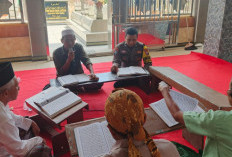 Polsek Rungkut Kawal Persiapan Haul Mbah Widjo Truno