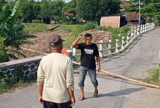 Jembatan Plumpung Ambles Akses Alternatif Madiun-Ngawi di Balerejo Putus Total