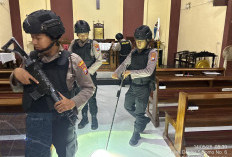 Tingkatkan Pengamanan Ibadah pada Kenaikan Isa Almasih, Polres Pasuruan Sterelisasi Gereja