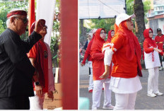 Senam Dahlan Iskan Style Meriahkan Jalan Sehat HUT Ke-81 RI di Kebraon Surabaya