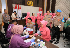 Polres Kediri Kota Gelar Donor Darah Sambut Hari Bhayangkara Ke-80
