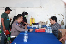 Sambut Hari Jadi Lalu Lintas Bhayangkara Ke-71, Satlantas Polres Jember Gelar Bakti Kesehatan Ojol