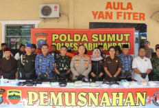 Polres Labuhanbatu Musnahkan 34 Kg Sabu dan 20 Ribu Ekstasi  