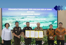 Sinergi Kawal Aset Negara, Kakanwil BPN Jatim Hadiri PKS Badan Bank Tanah dan Kejati Jatim