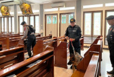 Polres Kediri Kota Sterilkan Gereja Jelang Misa Natal untuk Pastikan Ibadah Aman dan Khidmat