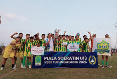 Muda Perkasa Juara Piala Soeratin U-13, Plt Bupati Tulungagung: Terus Dampingi Anak Raih Prestasi