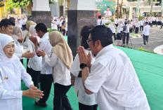 Apel Pagi dan Halal Bihalal ASN Pemprov Jatim, Khofifah Tekankan Keikhlasan dan Kebersamaan