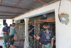 Senyum Bahagia Ibu Nima Warga Desa Mandala Rumahnya Direhab Satgas TMMD ke-127 Kodim 0827/Sumenep