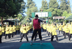 Persit KCK Cabang XXXV Dim 0821 Lumajang Gelar Senam Rutin Perkuat Kebugaran dan Kebersamaan