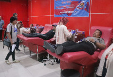 Peringati HUT ke-75 Humas Polri, Polresta Sidoarjo Gelar Donor Darah Bersama Wartawan