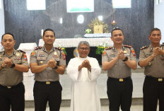 Minggu Kasih di Paroki Santo Mikael, Kapolres Tanjung Perak Tekankan Kerukunan dan Bahaya Hoaks