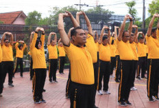 Jaga Kesehatan Tetap Prima, Polres Ngawi Laksanakan Olahraga Bersama