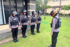 Polwan Jenggala Presisi Patroli Tempat Keramaian, Jaga Kamtibmas Selama Ramadan