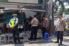 Antisipasi Kejahatan 3C, Polsek Bubutan Patroli dan Sosialisasi Layanan 110 di Pasar Turi