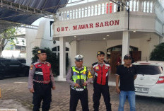 Polsek Mulyorejo Kawal Gereja Mawar Saron, Ibadah Minggu Berjalan Aman