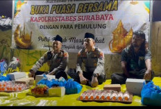 Wujud Kepedulian, Kapolrestabes Surabaya dan Kapolsek Sawahan Gelar Buka Puasa Bersama Pemulung