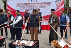 835.823 Batang Rokok Ilegal Senilai Rp1,23 Miliar Dimusnahkan di Lamongan