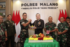 Forkopimda Malang Kado Tumpeng Polres Malang Tepat di Hari Bhayangkara Ke-80