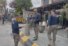 Respons Cepat Aduan Warga, Tim Gabungan Tulungagung Rapikan Kabel Optik Semrawut