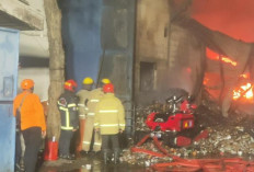 DPKP Surabaya Terjunkan Robot Pemadam Atasi Kebakaran Pabrik Selotip Margomulyo