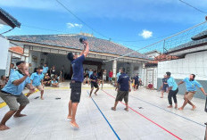 Sambut HBP Ke-62, Rutan Gresik Gelar Lomba Voli Antar Warga Binaan 