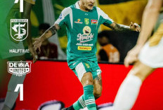 Dua Gol, Satu Kartu Merah Warnai Pertandingan Babak Pertama Persebaya vs Dewa United 