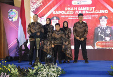 Pisah Sambut Kapolres Tulungagung, Bupati Gatut Sunu Apresiasi Kinerja AKBP Taat Resdi dan Sambut AKBP Ihram