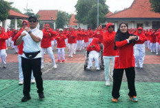 Ratusan Lansia Kota Pasuruan Segar Bugar Senam Bersama Wali Kota