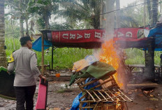 Respons Cepat Layanan Laporke Cak Kapolres, Polsek Ranuyoso Bakar Arena Sabung Ayam Wates Wetan