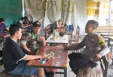 Bhabinkamtibmas Polsek Lakarsantri Bersama Babinsa Sambangi Warkop Tekankan Kewaspadaan Curanmor