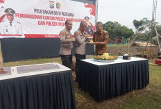 Bupati Gatut Sunu Pimpin Peletakan Batu Pertama Pembangunan Polsek Sumbergempol dan Ngantru