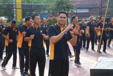 Pererat Soliditas Internal, Polres Ngawi Olahraga Bersama Bhayangkari 