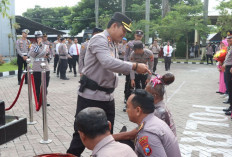 117 Personel Polres Nganjuk Naik Pangkat, Kapolres Tekankan Integritas Dan Tanggung Jawab