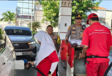 Jaga Kondusifitas Objek Vital, Polsek Gayungan Gelar Patroli Dialogis dan Sosialisasi Call Center 110 di SPBU 