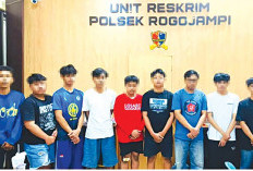 Kurang 24 Jam, Polisi Banyuwangi Ringkus 9 Pelaku Pengeroyokan di Rogojampi