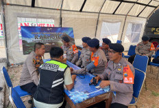 Jaga Personel Brimob Siaga Karhutla Arjuno-Welirang, Polres Mojokerto Turunkan Tim Medis