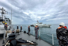 Tingkatkan Interoperabilitas, Dua KRI Koarmada II Gelar Latihan Bersama di Karang Unarang