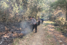 Respons Cepat Polisi Ngawi Kendalikan Kebakaran Lahan di Geneng