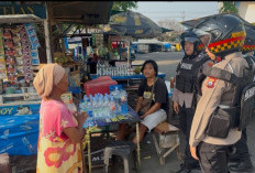 Polwan Polresta Sidoarjo Patroli Kawasan GOR, Ajak Warga Jaga Kamtibmas Kondusif