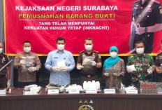 Perkuat Sinergitas, Polsek Sukomanunggal Hadiri Pemusnahan Barang Bukti Inkracht di Kejari Surabaya