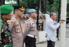 Jaga Kondusivitas Malam Pergantian Tahun, 3 Pilar Wonocolo Gelar Apel Kesiapsiagaan di Pos Pam Plaza Marina