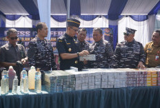 TNI AL Gagalkan Peredaran 1,4 Juta Batang Rokok Ilegal, Miras, dan 9 Ton Pupuk Subsidi