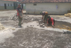 Hampir Rampung, Paving Blok TMMD 127 di Yayasan Miftahul Ulum Capai 90 Persen