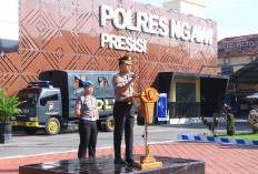 Pimpin Apel Pagi, Kapolres Ngawi Tekankan Disiplin dan Respons Cepat Aduan Masyarakat