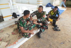 Di Lokasi Pembangunan, Satgas TMMD Jalani Pemeriksaan