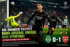Gol Dramatis Havertz Bawa Arsenal Unggul atas Sporting, Optimistis Rebut Gelar Besar