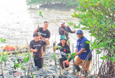 TPS Serahkan 3 Ribu Bibit Mangrove untuk Pesisir Tambak Sarioso Surabaya