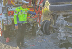 Truk vs Truk di Jember: Tak Pasang Rambu saat Mogok, Truk Dyna Dihantam Colt Diesel